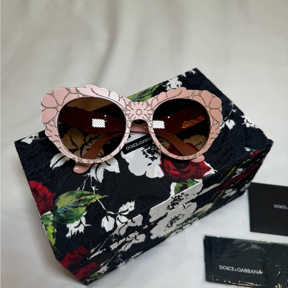 Dolce & Gabbana Pink Brocade Sunglasses (DG4267) - Picture 1 of 10